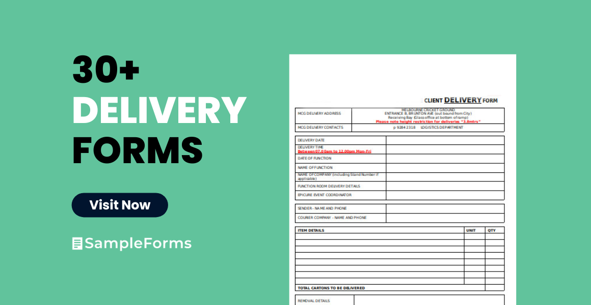 delivery form