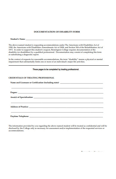 disability accommodation request form
