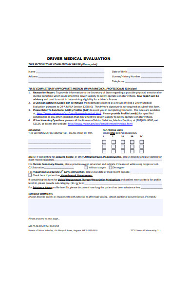 driver medical evaluation form1