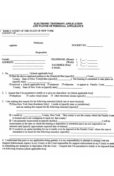 electronic testimonial form