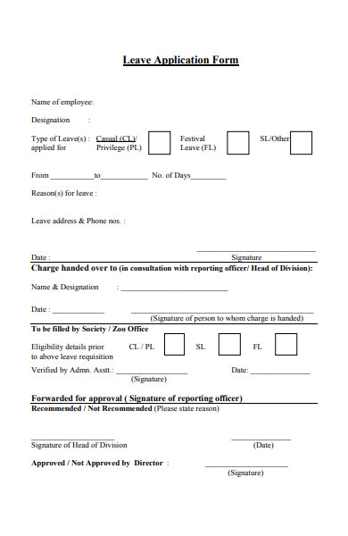 employee leave application form