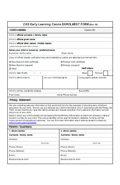 free-30-enrolment-forms-in-pdf-ms-word