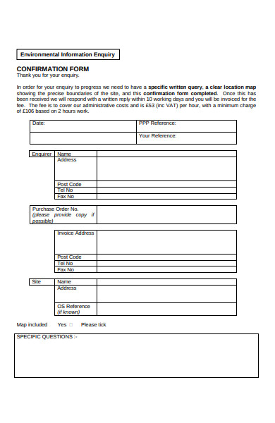 environmental information enquiry form