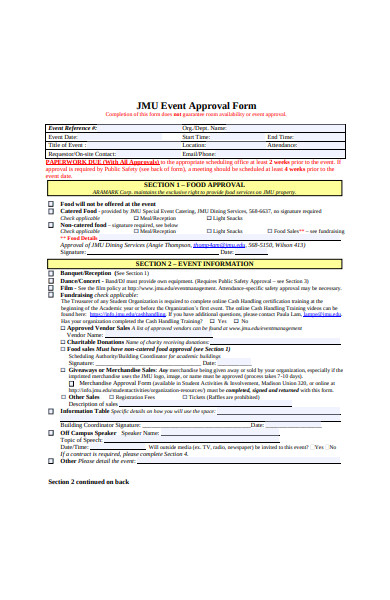 event approval form