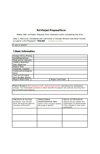 full proposal form