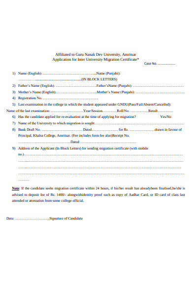 Migratan Form.pdf FREE 35+ Migration Form Samples, PDF, MS Word, Google Docs, Excel