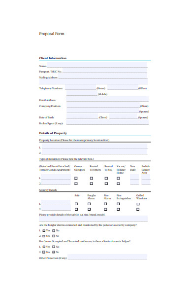 general proposal form