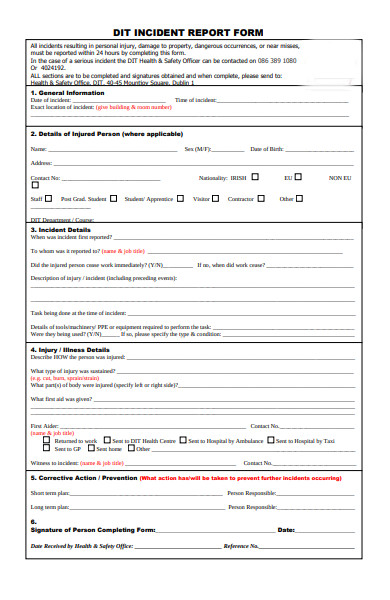 FREE 27+ Incident Report Forms in PDF | XLS