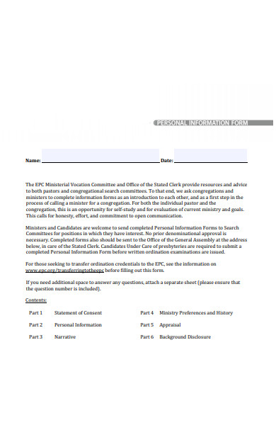 information consent form