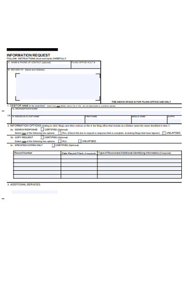 information request form