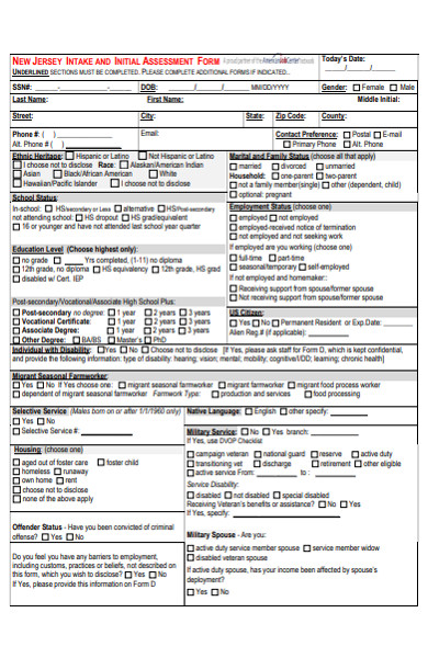 FREE 52+ Best Assessment Forms in PDF | MS Word | Excel