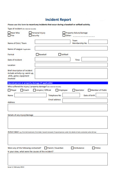 FREE 27+ Incident Report Forms in PDF | XLS