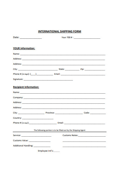 FREE 37+ Shipping Forms in PDF | MS Word | XLS