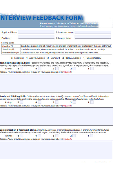 Interview Feedback Survey – 8 Interview Feedback Examples and When to ...