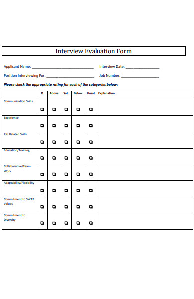 interview form sample 