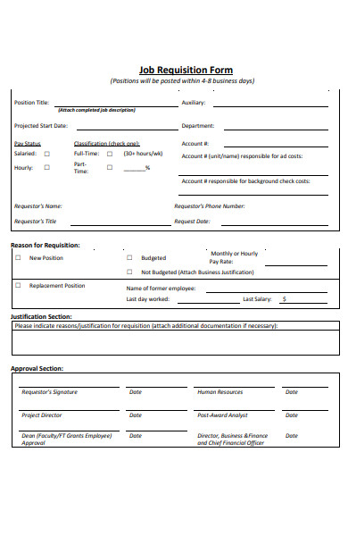 job requisition form
