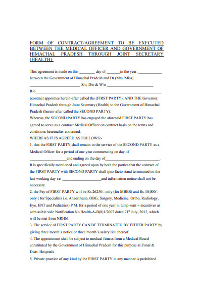 legal contract form
