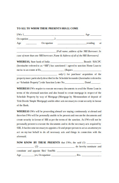 FREE 34+ Power of Attorney Forms in PDF | MS Word