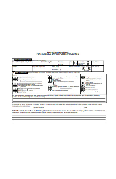 medical determination report form