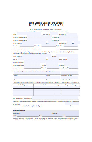 medical release form sample