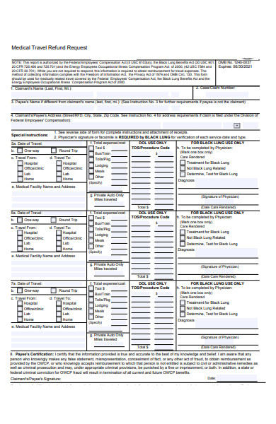 medical travel refund request form