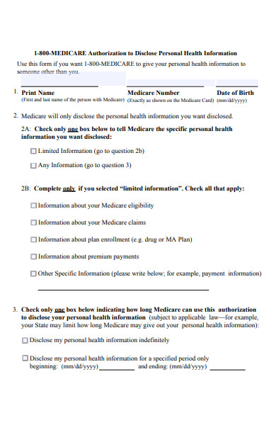 medicare personal form