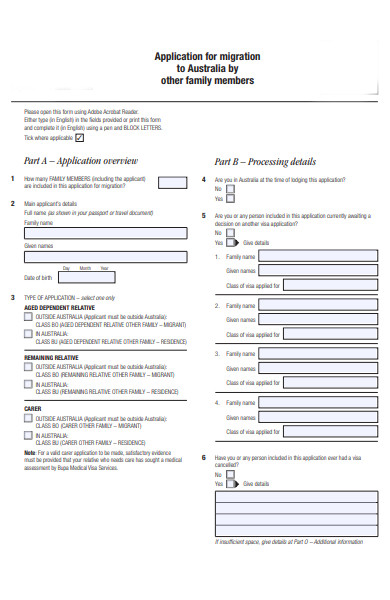 Govt Migration Form.pdf FREE 35+ Migration Form Samples, PDF, MS Word, Google Docs, Excel