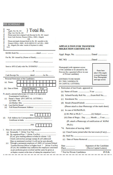 Migration Amu Form.pdf FREE 35+ Migration Form Samples, PDF, MS Word, Google Docs, Excel