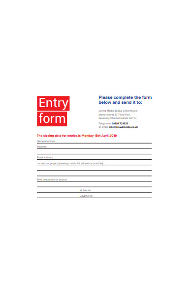 new entry form