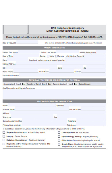 new patient referral form