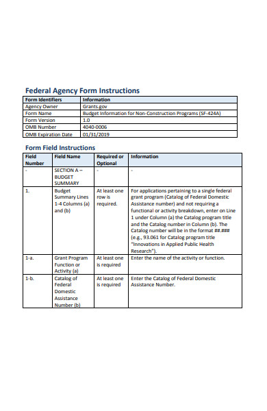 non construction agency form