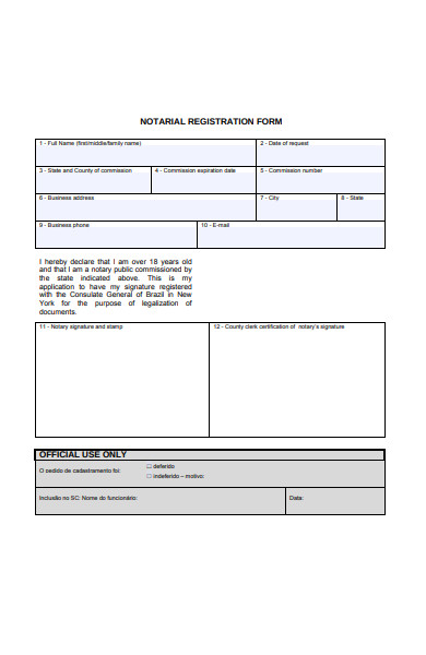 notary registration form