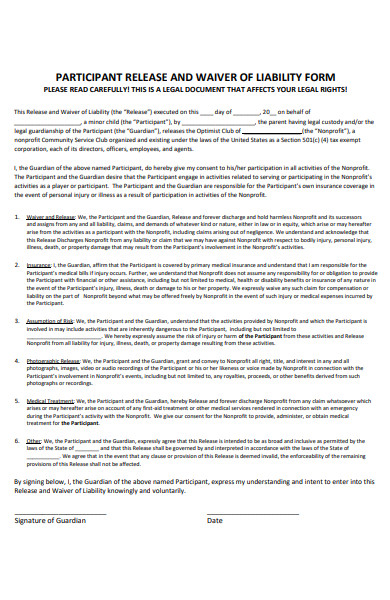 FREE 51+ Waiver Forms in PDF | MS Word | Excel