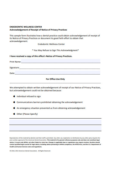 patient privacy practice form