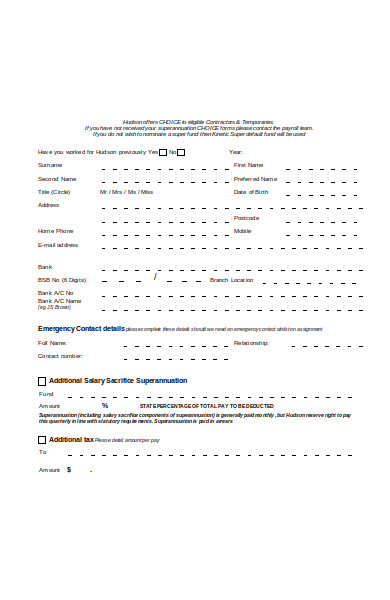 payroll information form
