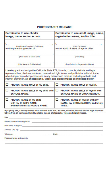 photography release form1