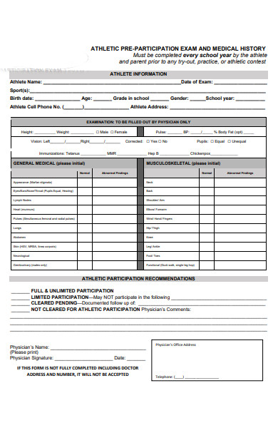 physical consent form