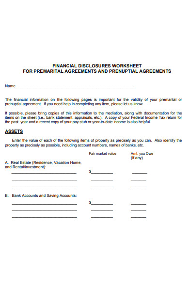 premarital agreement form