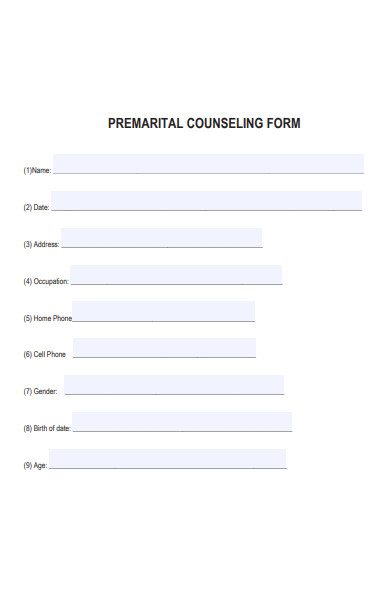 premarital counseling form