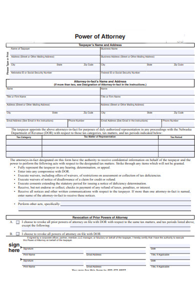 printable attorney form