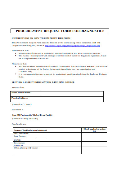procurement information form