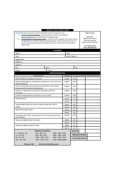 FREE 60+ Sales Order Form Samples, PDF, MS Word, Google Docs, Excel