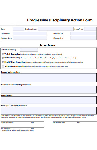 FREE 30+ Disciplinary Forms in PDF | MS Word