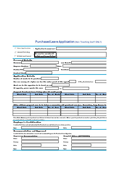 purchased leave application form