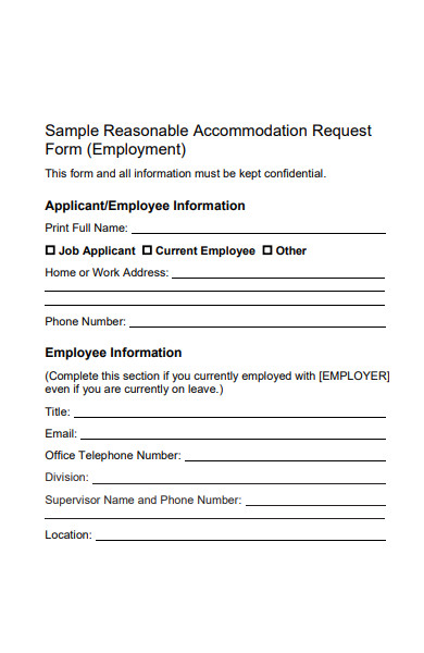 FREE 34 Accommodation Request Forms In PDF MS Word Excel