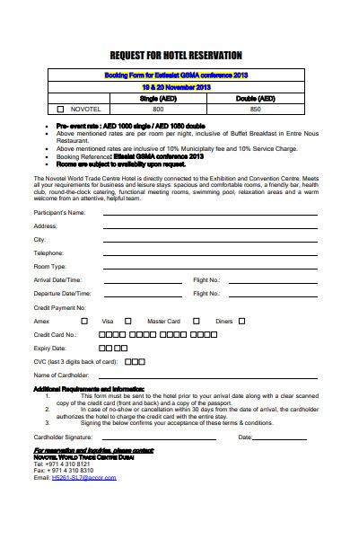 request hotel registration form