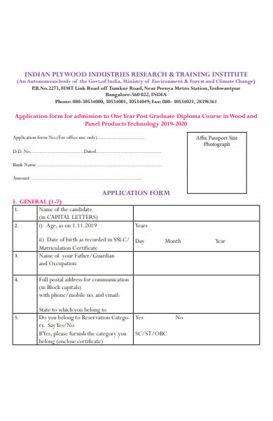 research training form