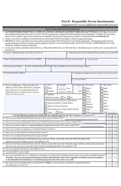 FREE 50+ Best Questionnaire Forms in PDF | MS Word | Excel
