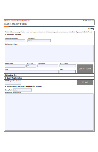 safety authority query form