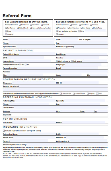 sample referral form